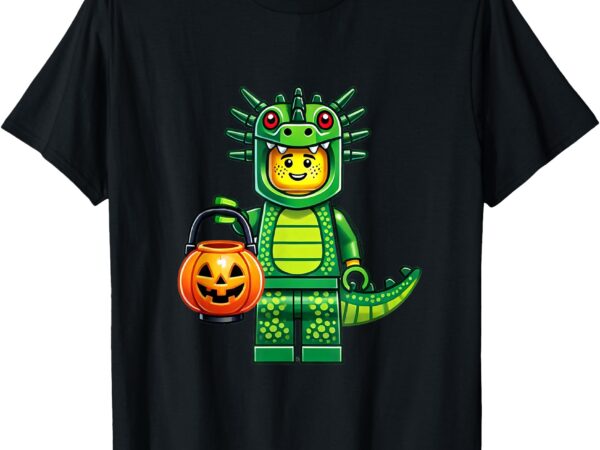 Halloween master builder dragon kids building blocks bricks t-shirt