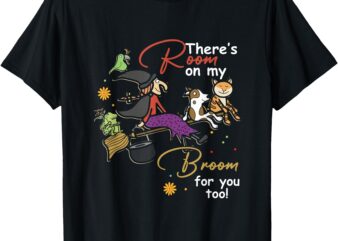 Halloween There’s Room On My Broom For You Too Teacher T-Shirt