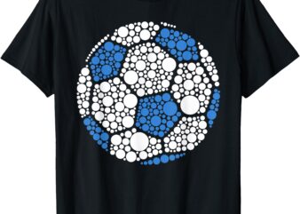 Happy Dot Day 2024 Polka Dot Soccer Ball Lover Boys Kids T-Shirt