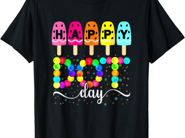 Happy dot day ice cream colorful polka dot boy girl kids t-shirt