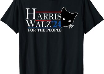 Harris Waltz 2024 For The People Cat Lady Kamala Harris 2024 T-Shirt