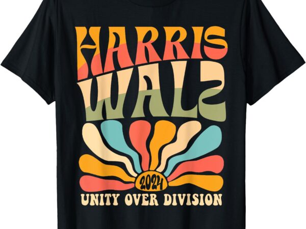 Harris waltz 2024 unity over division boho aesthetic t-shirt