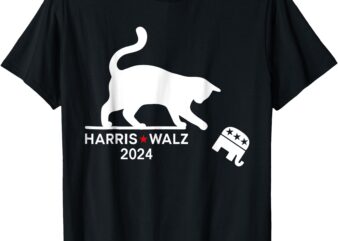 Harris Waltz 2024 VP President Election Funny Cat Ladies T-Shirt