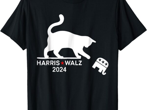 Harris waltz 2024 vp president election funny cat ladies t-shirt