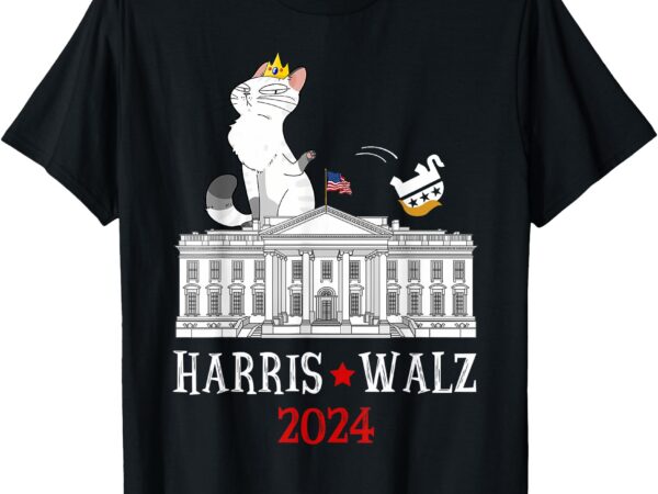 Harris walz 2024 president election funny cat ladies t-shirt