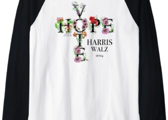 Harris Walz 2024 Raglan Baseball Tee