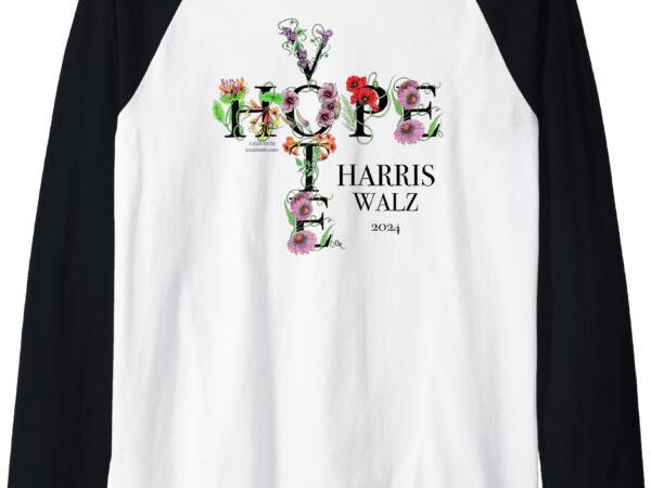 Harris walz 2024 raglan baseball tee graphic t shirt