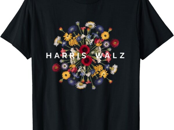 Harris walz flower mandala central bloom t-shirt