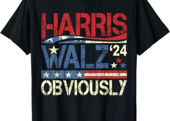 Harris Walz Obviously! Harris Waltz 2024 Election T-Shirt