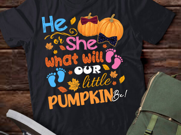 He or she what will our little pumpkin be thanksgiving funny t-shirt ltsp