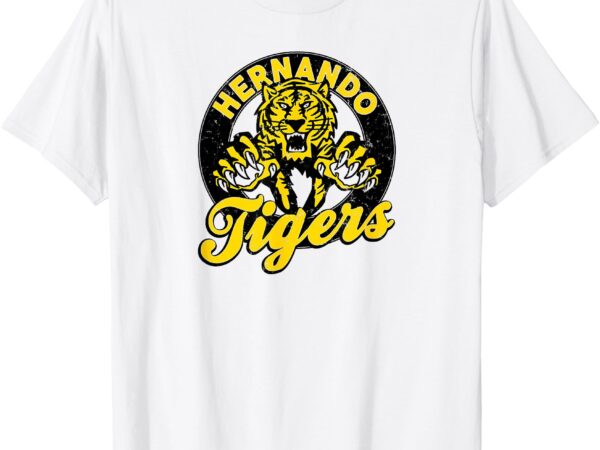 Hernando tigers vintage distressed retro hernando tiger t-shirt