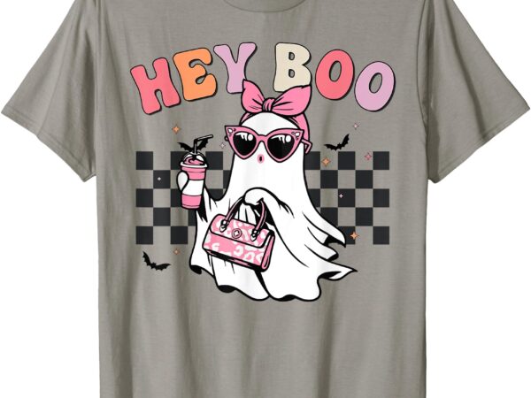 Hey boo cute ghost coffee funny halloween women girl toddler t-shirt