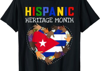 Hispanic Heritage Month Cuba Kids Boys Girls T-Shirt