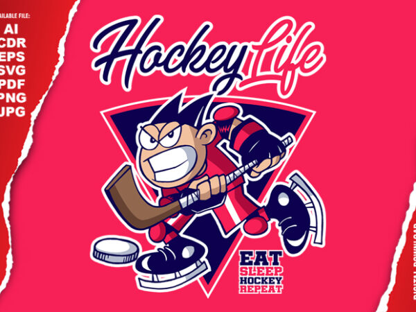 Hockey life graphic t shirt