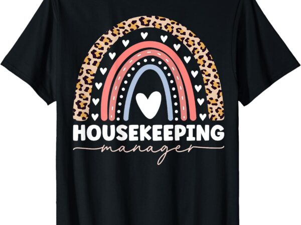 Housekeeping manager rainbow leopard appreciation ( back ) t-shirt