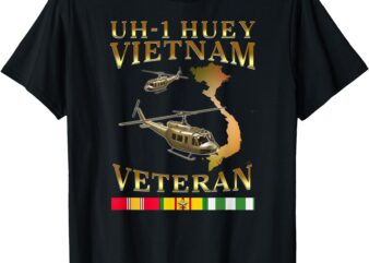 Huey Helicopter Vietnam Veteran Uh-1 Huey Vietnam Huey T-Shirt