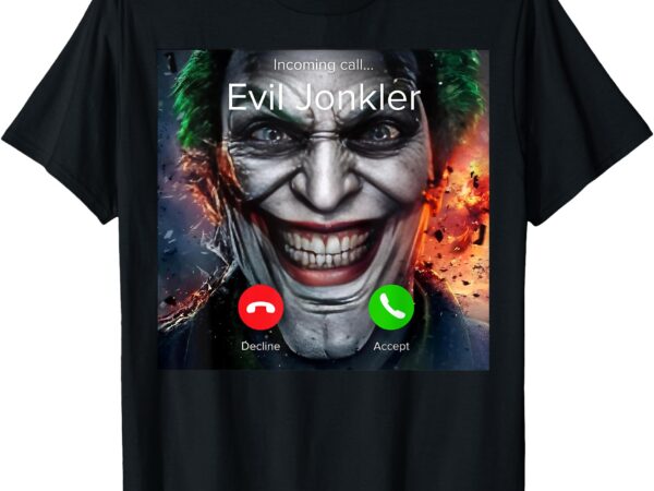 Humor horror incoming call from evil jonkler halloween t-shirt