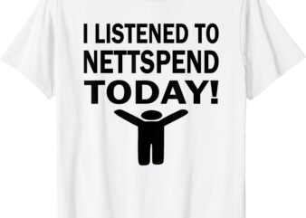 I Listened To Nettspend Today Concert Tour Music T-Shirt