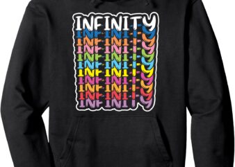 INFINITY Colorful Repeated Pullover Hoodie