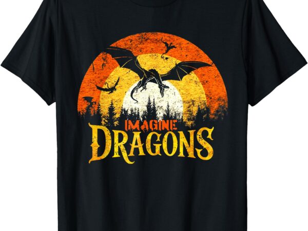 Imagine dragons fantasy dragon magical and mythical kawaii t-shirt