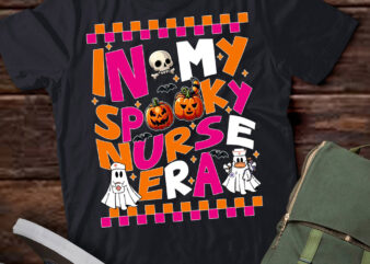 In My Spooky Nurse Era Groovy Ghost Nurse Halloween T-Shirt ltsp