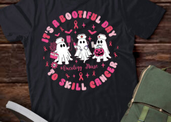 It’s A Bootiful Day To Oncology Nurse Pink Ghost Halloween Nurse Shirt Spooky ltsp t shirt design for sale