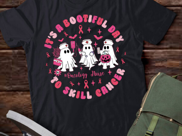 It’s a bootiful day to oncology nurse pink ghost halloween nurse shirt spooky ltsp t shirt design for sale