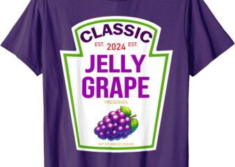 Jelly Grape Halloween 2024 Costume Couples T-Shirt