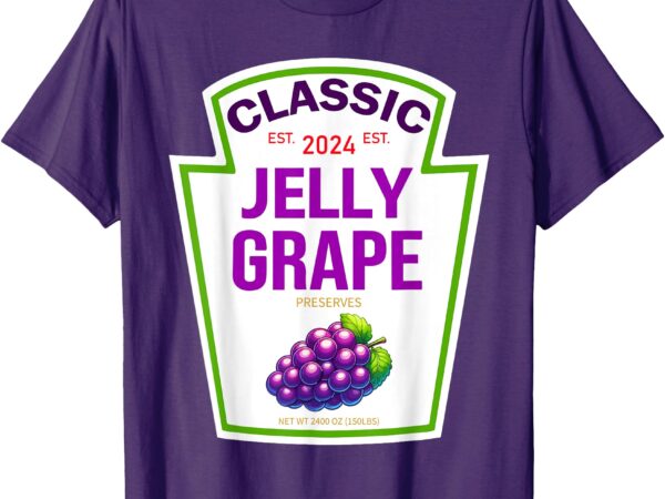 Jelly grape halloween 2024 costume couples t-shirt