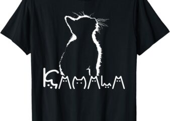 Kamala Harris Cat Lettering Funny President Kamala 2024 Cat T-Shirt