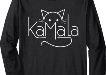 Kamala Harris Cat Lettering Positive Minimalist Long Sleeve T-Shirt