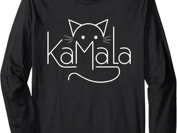 Kamala harris cat lettering positive minimalist long sleeve t-shirt