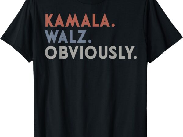 Kamala harris tim walz obviously vote harris waltz 2024 t-shirt