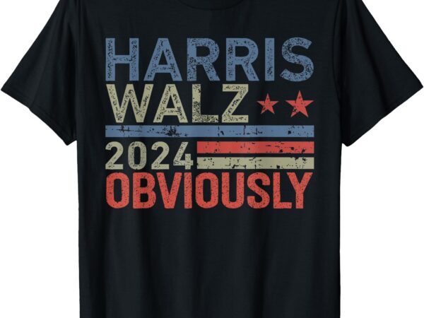 Kamala walz obviously 2024 harris waltz 2024 election t-shirt