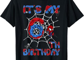 Kids It’s My 6th Birthday Spider Web 6 Year Old Boys T-Shirt