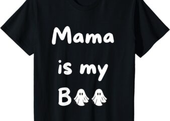 Kids mama is my boo halloween ghost kids school fall T-Shirt