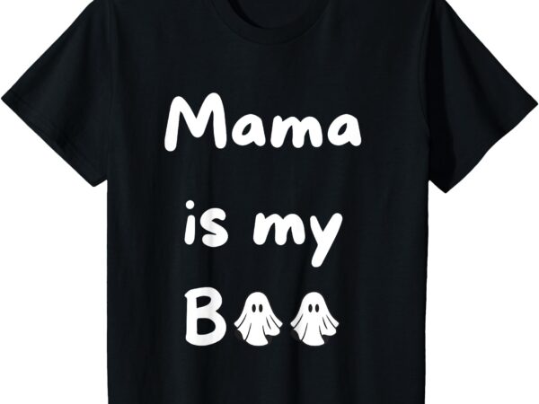 Kids mama is my boo halloween ghost kids school fall t-shirt