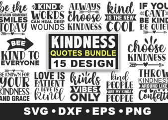 Kindness Quotes Bundle t shirt vector art