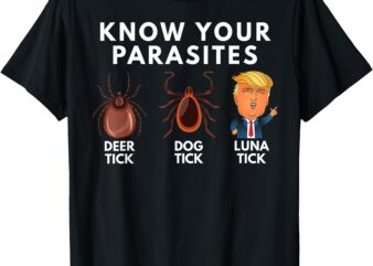 Know Your Parasites Deer Tick Dog Tick Luna Tick Anti Trump T-Shirt