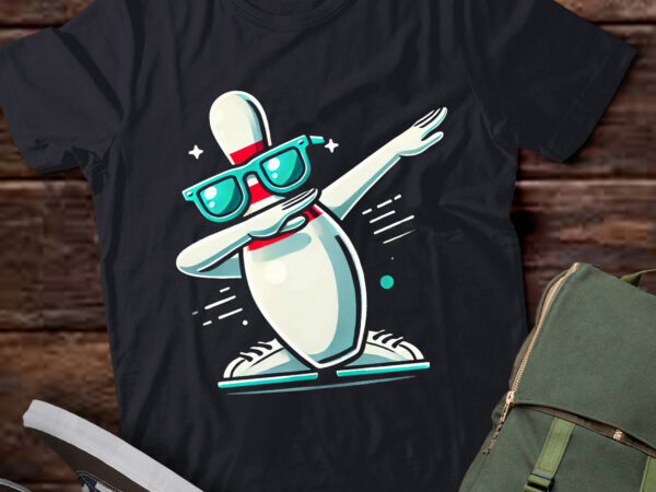 Lt316 bowling pin dabbing sunglasses bowler player women men t shirt vector graphic