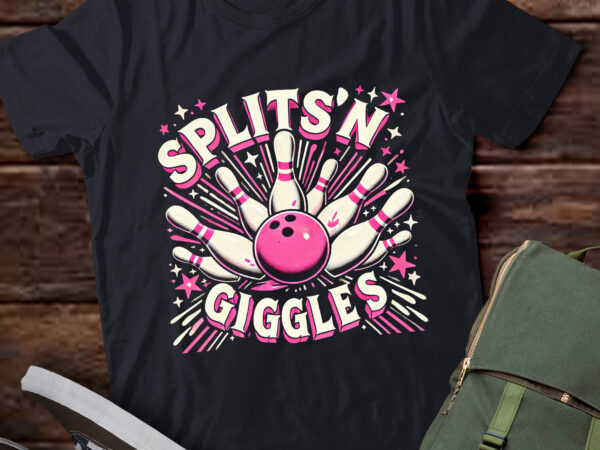 Lt319 splits ‘n giggles bowling team cute bowler women girls t shirt vector graphic