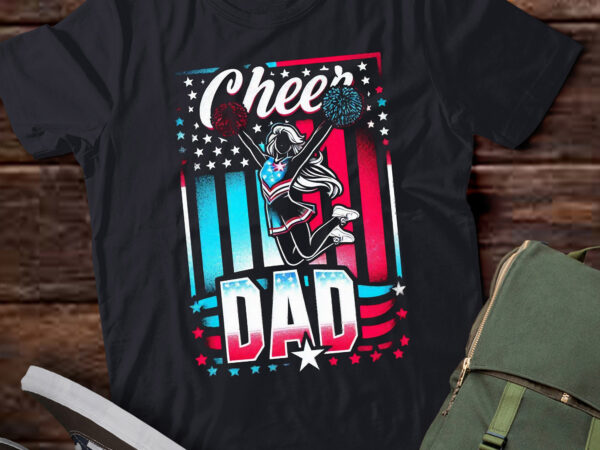 Lt321 cheer dad cheerleading american flag fathers day t shirt vector graphic