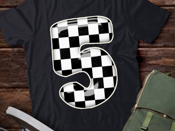 Lt322 birthday boy five race car 5th birthday racing car flag t shirt vector graphic