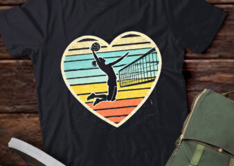 LT324 Valentines Day Vintage Heart Gifts Volleyball Player