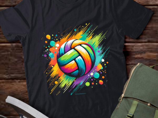 Lt329 colorful volleyball cute colorsplash ball gift player t shirt vector graphic