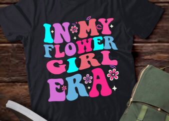 LT345-Groovy In My Flower Girl Era Retro Sister Toddler Kids Youth t shirt vector graphic