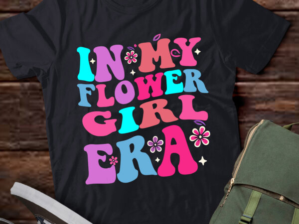 Lt345-groovy in my flower girl era retro sister toddler kids youth t shirt vector graphic