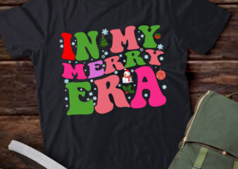 LT378 Christmas In My Merry Era Xmas Holiday t shirt vector graphic