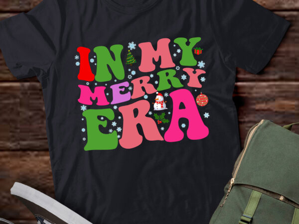 Lt378 christmas in my merry era xmas holiday t shirt vector graphic