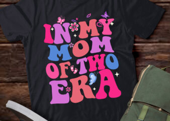 LT380 In Mom Of Two Era Groovy Funny Mother’s Day t shirt vector graphic